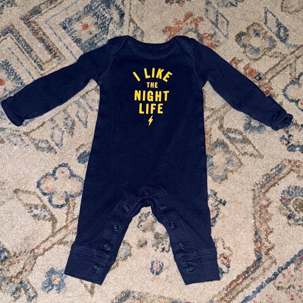 Kids Navy Blue One Piece - Night Life Design
